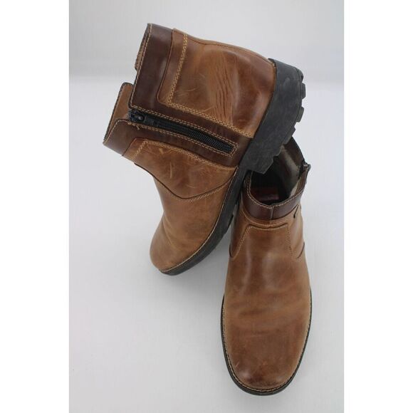 RIEKER Men's Sz 9.5US/43EU "Ron 83" Winter Boot Brown Double Zip - Picture 1 of 11